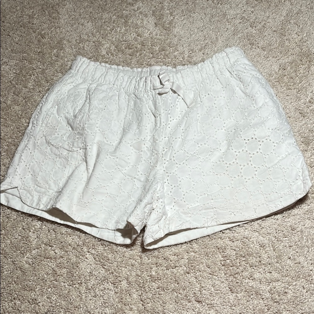 Cat & Jack White Eyelet Shorts Girls XL